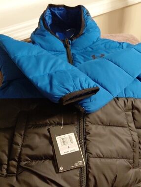 Under Armour Boys Blue and Black Insulated Puffer Jacket